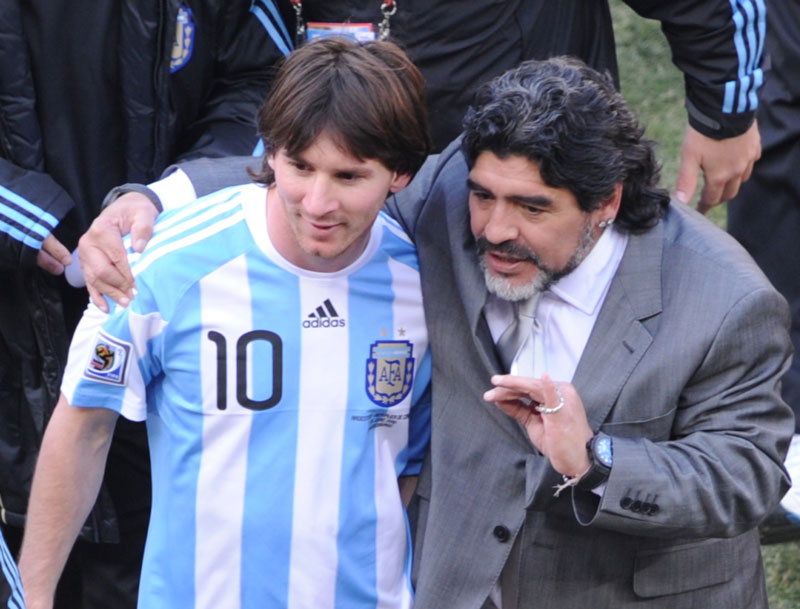 Maradona and Messi